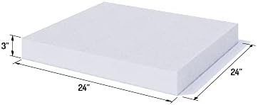 Foamy Foam 3 Inch Thick Cushion Replacement Foam