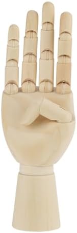Hyuduo Art Mannequin Hand Model Wooden Sculpture 7 Inch Right Hand
