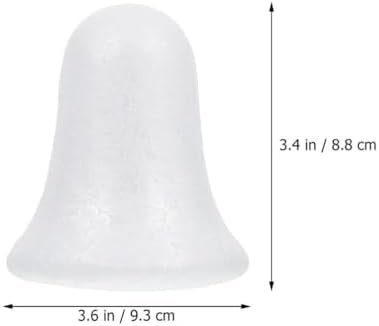 10 Pcs White Foam Christmas Bells for DIY Craft Projects