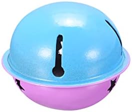 uxcell Jingle Bells 5pcs Purple Blue 40mm