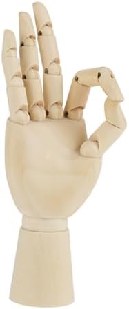 Hyuduo Art Mannequin Hand Model Wooden Sculpture 7 Inch Right Hand