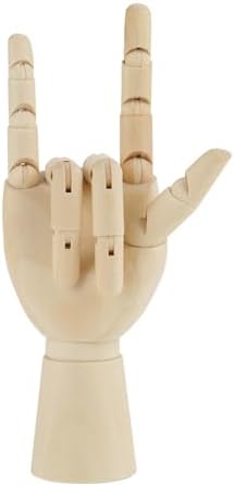 Hyuduo Art Mannequin Hand Model Wooden Sculpture 7 Inch Right Hand