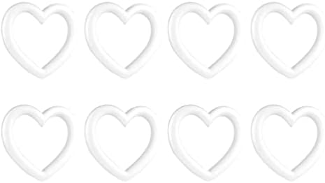 8Pcs Foam Heart Wreath Forms for Crafting