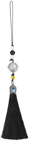 Uxcell Black Tassel Pendant with Bell - 19cm DIY Home Decor