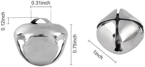 Jingle Bells Craft Bells 20mm DIY Bulk Silver