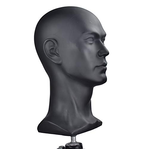 PVC Mannequin Head Black Male Display Model