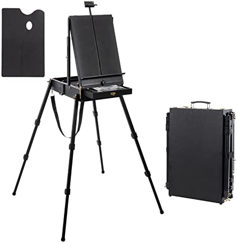 Falling in art 4 Leg French Easel Portable Sketch Box Easel Stand