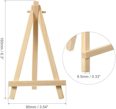 PATIKIL 63 Mini Wooden Easel Stand 6-Pack