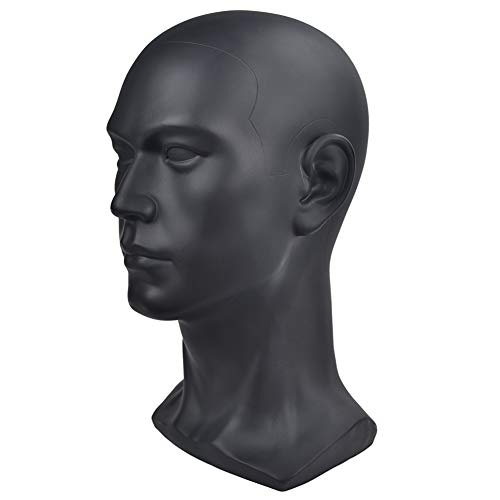 PVC Mannequin Head Black Male Display Model