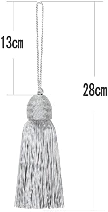 Fenghuangwu 2pcs Tassel Charms Silver Key Tassels with Loop