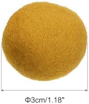 PATIKIL Wool Felt Balls Light Yellow 3cm Pack of 20