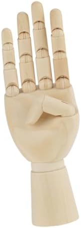 Hyuduo Art Mannequin Hand Model Wooden Sculpture 7 Inch Right Hand