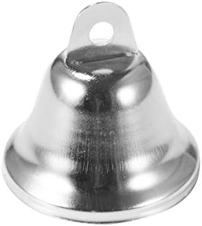 Eowpower 20 Pack 38mm Silver Craft Bells for Decor