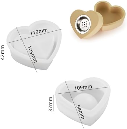Heart Shaped Incense Holder Resin Silicone Mold Set