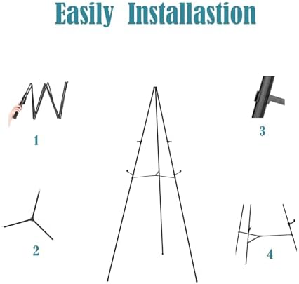 63 Inch Adjustable Metal Easel Stand - 2 Pack with Portable Bag