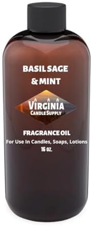 Basil Sage Mint Fragrance Oil 16 oz for Candles Crafts