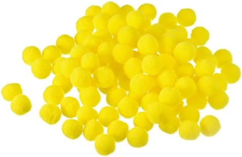 PATIKIL 15mm Bright Yellow Wool Felt Balls Pack of 200