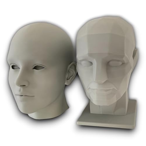 2 Pack Human Head Art Model for Drawing and Artistic Learning