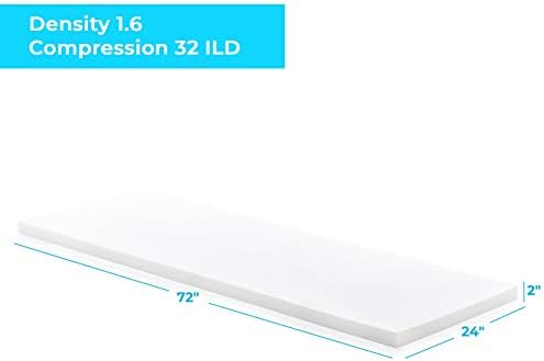Linenspa High Density Cushion Craft Foam 2x24x72 White
