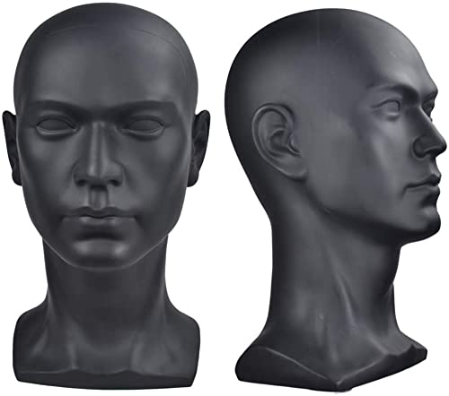 PVC Mannequin Head Black Male Display Model