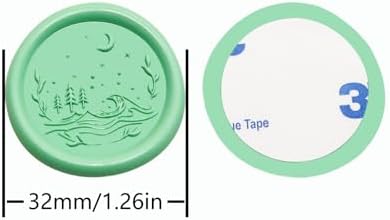 QINGNING Wax Seal Sticker 50Pcs for Envelopes and Invitations