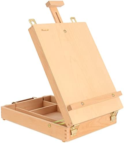Kuyal Table Top Painting Easel with Storage Box