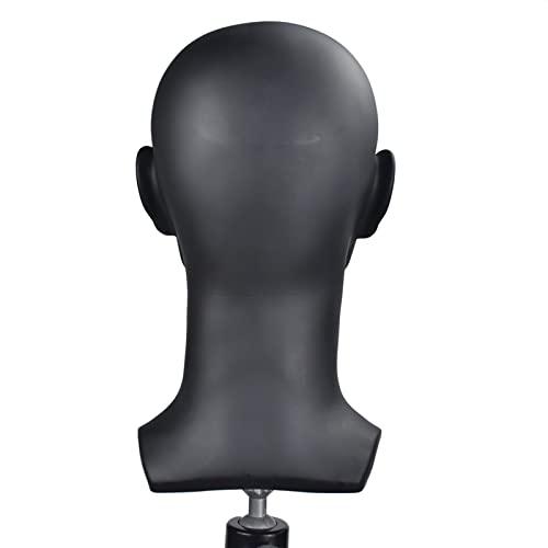 Miaomanzi PVC Mannequin Head Black Male Display Dummy Model