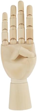 Hyuduo Art Mannequin Hand Model Wooden Sculpture 7 Inch Right Hand