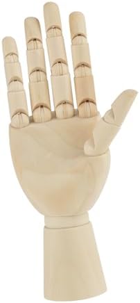 Hyuduo Art Mannequin Hand Model Wooden Sculpture 7 Inch Right Hand