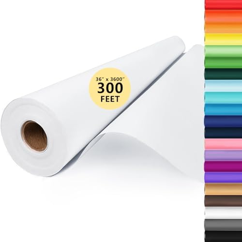 36 x 3600 White Kraft Paper Roll for Art and Craft Projects