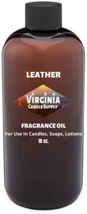 Leather Fragrance Oil 16 oz Bottle for Candles Soap Room Spray