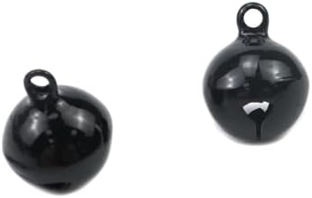 Xiaoyztan 50 Pcs Decorative Jingle Bells 14mm Black