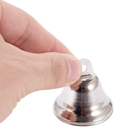 Eowpower 20 Pack 38mm Silver Craft Bells for Decor