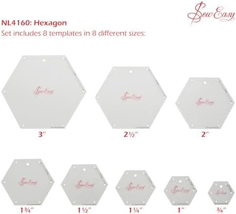 Patchwork Mini Hexagon Template Set by Sew Easy