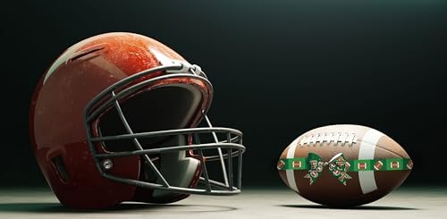 YKW Football Themed Ribbon Set 8 Pack