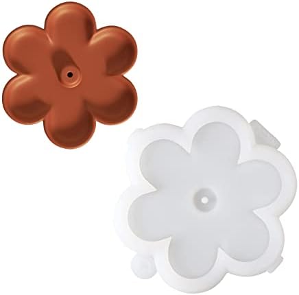 BOOWAN NICOLE Flower Shape Concrete Incense Holder Silicone Mold