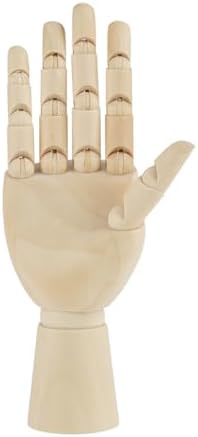 Hyuduo Art Mannequin Hand Model Wooden Sculpture 7 Inch Right Hand