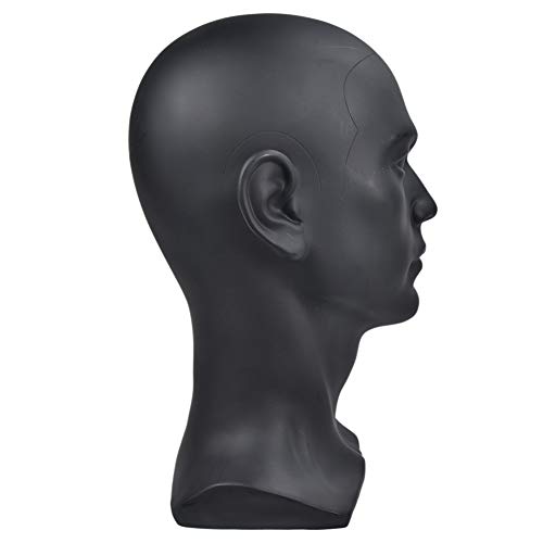 PVC Mannequin Head Black Male Display Model