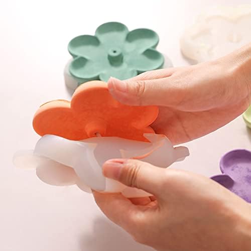 BOOWAN NICOLE Flower Shape Concrete Incense Holder Silicone Mold