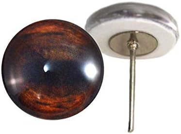 Brown Horse Glass Eyes On Wire Pin Posts for Doll Making