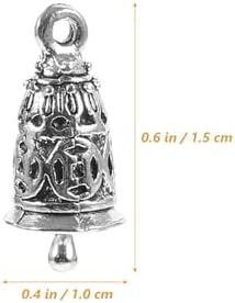 EXCEART 10pcs Silver Bell Charms for Crafts and Jewelry