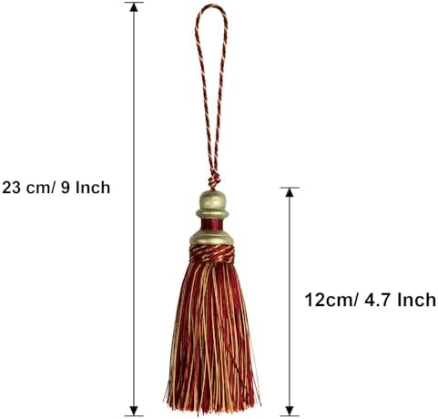 2 Pack Tassel Key Tassel with Loops Mix Red