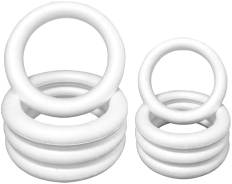 Worown 8 Pcs Foam Wreath Forms 8 12 Inch