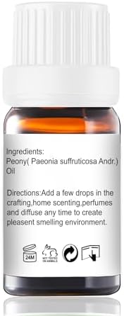 Peony Essential Oil - 10mL Pure Fragrance for Aromatherapy and Crafts