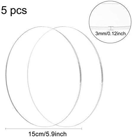 BENECREAT 5PCS 6 Inch Clear Acrylic Sheets for DIY Projects