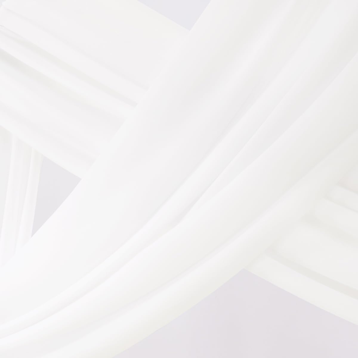 Socomi Ivory Sheer Chiffon Arch Draping Fabric 1 Panel 6 Yards
