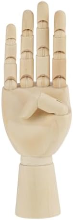 Hyuduo Art Mannequin Hand Model Wooden Sculpture 7 Inch Right Hand