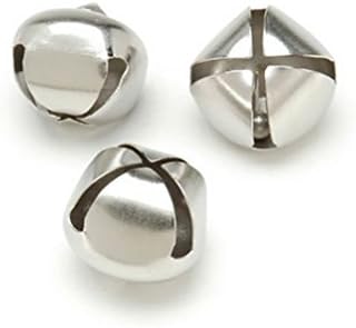 RetailSource 1099-25x144 Holiday Jingle Bells Silver 1 Inch 18 Piece 144 Pack
