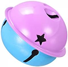 uxcell Jingle Bells 5pcs Purple Blue 40mm