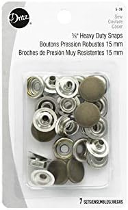 Dritz Heavy Duty Snaps Antique Brass 58-Inch 7 Sets